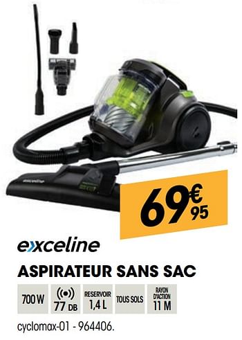 Promotions Exceline aspirateur sans sac cyclomax-01 - Exceline - Valide de 30/09/2021 à 17/10/2021 chez Electro Depot