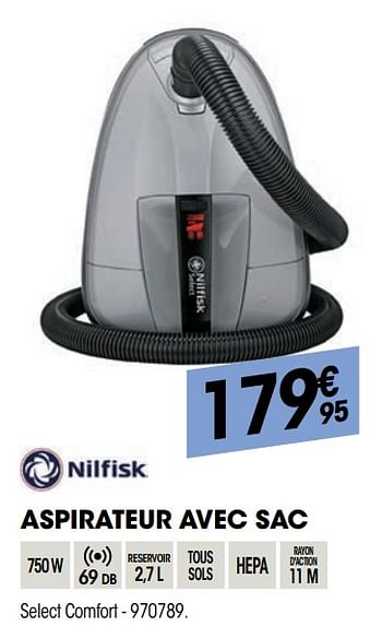 Promotions Nilfisk aspirateur avec sac - Nilfisk - Valide de 30/09/2021 à 17/10/2021 chez Electro Depot