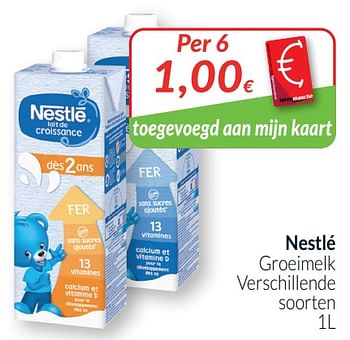 Promoties Nestlé groeimelk - Nestlé - Geldig van 01/10/2021 tot 31/10/2021 bij Intermarche