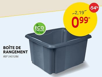 Promotions Boîte de rangement empilable recyclée - Produit maison - Brico - Valide de 22/09/2021 à 04/10/2021 chez Brico