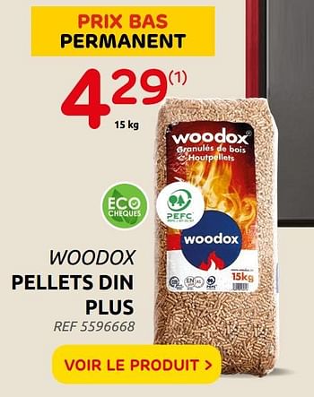 Promotions Woodox pellets din plus - Woodox - Valide de 22/09/2021 à 04/10/2021 chez Brico