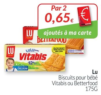 LU LuLu Betterfood Baby Biscuits Dès 6 Mois Et Plus 175 g