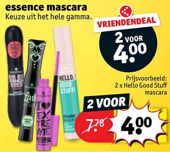 Promotions Hello good stuff mascara - Essence - Valide de 28/09/2021 à 10/10/2021 chez Kruidvat