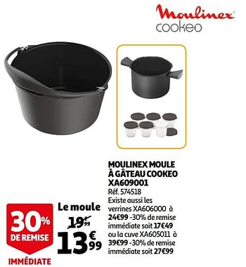Moulinex Moulinex moule à gâteau cookeo xa609001 - En promotion chez Auchan  Ronq