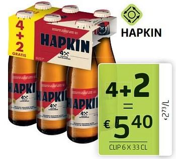 Promoties Hapkin - Hapkin - Geldig van 01/10/2021 tot 14/10/2021 bij BelBev