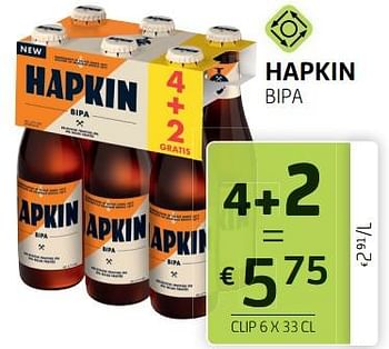 Promoties Hapkin bipa - Hapkin - Geldig van 01/10/2021 tot 14/10/2021 bij BelBev