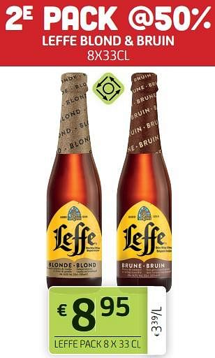 Promoties Leffe blond + bruin - Leffe - Geldig van 01/10/2021 tot 14/10/2021 bij BelBev