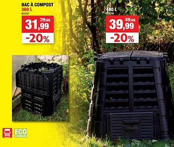 Promotions Bac à compost - Marque inconnue - Valide de 29/09/2021 à 10/10/2021 chez Hubo