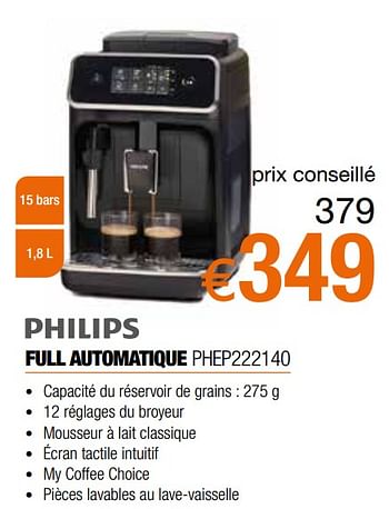 Promotions Philips full automatique phep222140 - Philips - Valide de 26/09/2021 à 31/10/2021 chez Expert