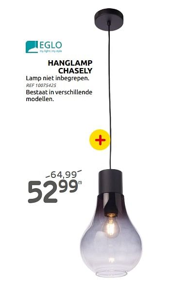 Promoties Hanglamp chasely - Eglo - Geldig van 29/09/2021 tot 25/10/2021 bij BricoPlanit
