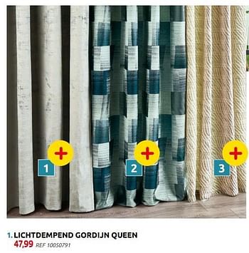 Promoties Lichtdempend gordijn queen - Huismerk - BricoPlanit - Geldig van 29/09/2021 tot 25/10/2021 bij BricoPlanit