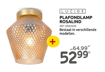 Promoties Plafondlamp rosalind - Lucide - Geldig van 29/09/2021 tot 25/10/2021 bij BricoPlanit