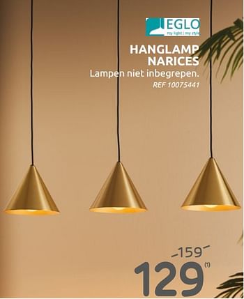 Promoties Hanglamp narices - Eglo - Geldig van 29/09/2021 tot 25/10/2021 bij BricoPlanit