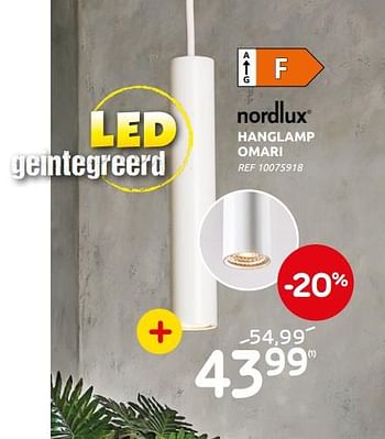 Promoties Hanglamp omari - nordlux - Geldig van 29/09/2021 tot 25/10/2021 bij BricoPlanit