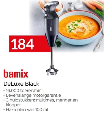 Promoties Bamix deluxe black - Bamix - Geldig van 03/10/2021 tot 31/10/2021 bij Selexion