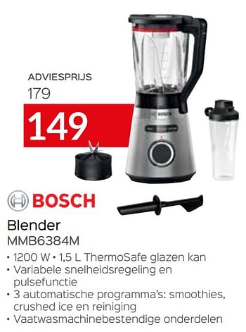 Promoties Bosch blender mmb6384m - Bosch - Geldig van 03/10/2021 tot 31/10/2021 bij Selexion