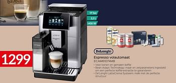 Promoties Delonghi espresso volautomaat ecam61074mb - Delonghi - Geldig van 03/10/2021 tot 31/10/2021 bij Selexion