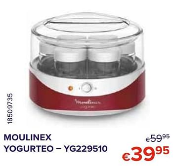 Promoties Moulinex yogurteo  yg229510 - Moulinex - Geldig van 01/10/2021 tot 31/10/2021 bij Euro Shop