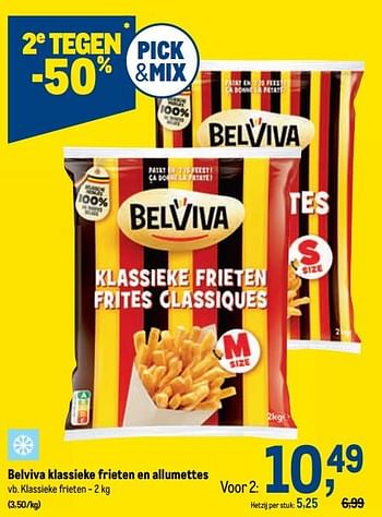 Promoties Belviva klassieke frieten en allumettes - Belviva - Geldig van 06/10/2021 tot 19/10/2021 bij Makro