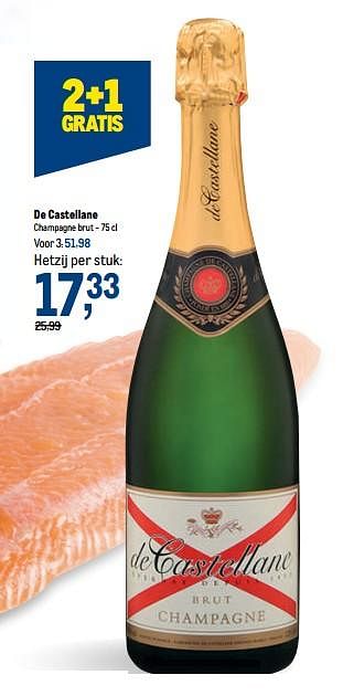 Promoties De castellane champagne brut - Champagne - Geldig van 06/10/2021 tot 19/10/2021 bij Makro