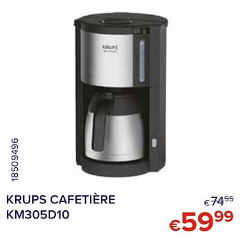 Promotions Krups cafetière km305d10 - Krups - Valide de 01/10/2021 à 31/10/2021 chez Euro Shop