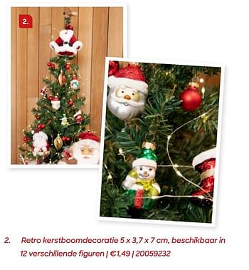 Promoties Retro kerstboomdecoratie - Huismerk - Ava - Geldig van 11/10/2021 tot 31/12/2021 bij Ava