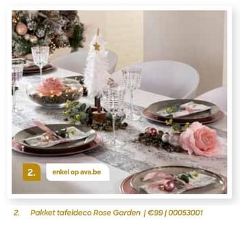 Promoties Pakket tafeldeco rose garden - Huismerk - Ava - Geldig van 11/10/2021 tot 31/12/2021 bij Ava