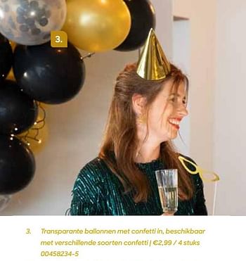 Promoties Transparante ballonnen met confetti in - Huismerk - Ava - Geldig van 11/10/2021 tot 31/12/2021 bij Ava