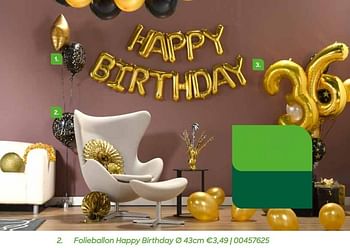 Promoties Folieballon happy birthday - Huismerk - Ava - Geldig van 11/10/2021 tot 31/12/2021 bij Ava