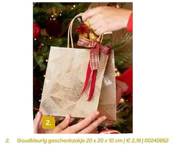 Promoties Goudkleurig geschenkzakje - Huismerk - Ava - Geldig van 11/10/2021 tot 31/12/2021 bij Ava