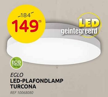 Promoties Eglo led-plafondlamp turcona - Eglo - Geldig van 06/10/2021 tot 25/10/2021 bij Brico