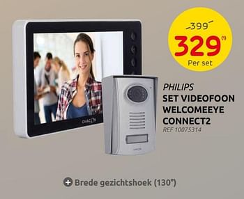 Promoties Philips set videofoon welcomeeye connect2 - Philips - Geldig van 06/10/2021 tot 25/10/2021 bij Brico