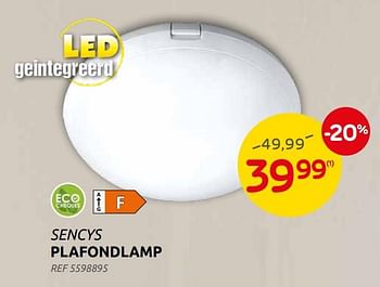 Promoties Plafondlamp - Sencys - Geldig van 06/10/2021 tot 25/10/2021 bij Brico