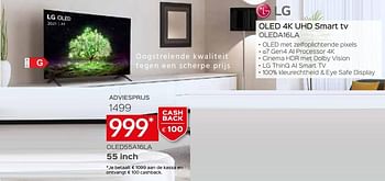 Promoties Lg oled 4k uhd smart tv oled55a16la - LG - Geldig van 03/10/2021 tot 31/10/2021 bij Selexion