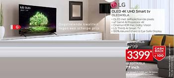 Promoties Lg oled 4k uhd smart tv oled77a16la - LG - Geldig van 03/10/2021 tot 31/10/2021 bij Selexion