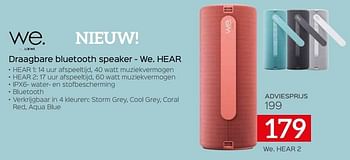 Promoties Loewe draagbare bluetooth speaker - we. hear 2 - Loewe - Geldig van 03/10/2021 tot 31/10/2021 bij Selexion