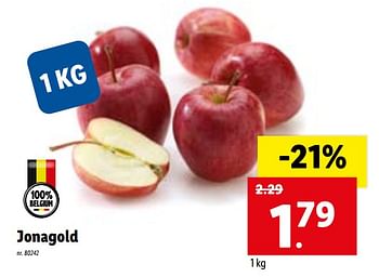 Promoties Jonagold - Huismerk - Lidl - Geldig van 11/10/2021 tot 16/10/2021 bij Lidl