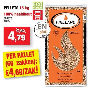 Promoties Pellets 100% naaldhout - Fireland - Geldig van 06/10/2021 tot 10/10/2021 bij Hubo