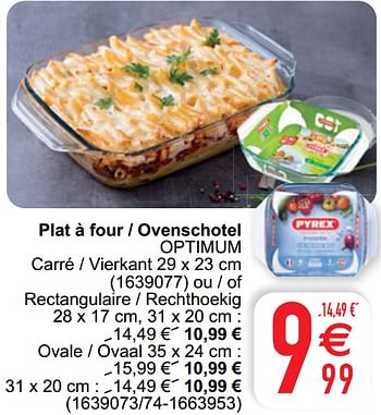 Pyrex Optimum Plat Rectangulaire 31*20Cm