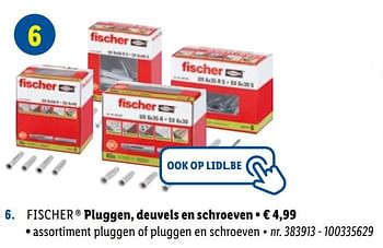 Promotions Pluggen, deuvels en schroeven - Fischer - Valide de 11/10/2021 à 16/10/2021 chez Lidl