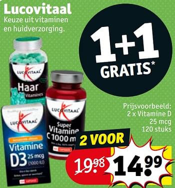 Raadplegen Beoordeling Pakket Lucovitaal Vitamine d 25 mcg - Promotie bij Kruidvat