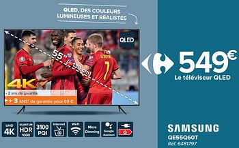 Promotions Samsung qe55q60t - Samsung - Valide de 04/10/2021 à 18/10/2021 chez Carrefour