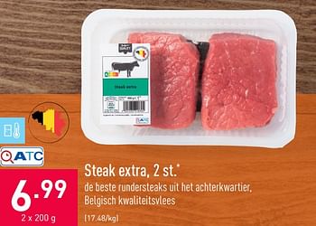 Promoties Steak extra - Huismerk - Aldi - Geldig van 11/10/2021 tot 22/10/2021 bij Aldi