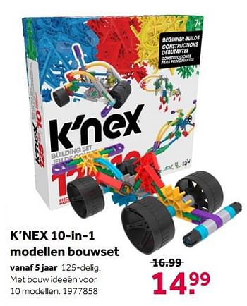 Promoties K’nex 10-in-1 modellen bouwset - K'Nex - Geldig van 02/10/2021 tot 05/12/2021 bij Intertoys