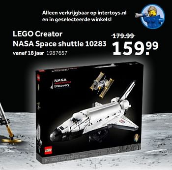 Promoties Lego creator nasa space shuttle 10283 - Lego - Geldig van 02/10/2021 tot 05/12/2021 bij Intertoys