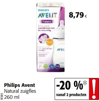 Promoties Philips avent natural zuigfles - Philips - Geldig van 06/10/2021 tot 19/10/2021 bij Colruyt
