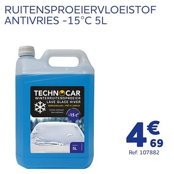 Promotions Ruitensproeiervloeistof antivries -15°c 5l - Techno Car - Valide de 06/10/2021 à 17/11/2021 chez Auto 5