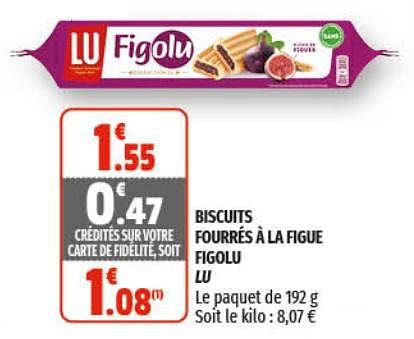 Lu Biscuits fourr s la figue figolu lu Promotie bij Coccinelle