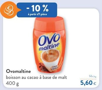 Promotions Ovomaltine boisson au cacao à base de malt - Ovomaltine - Valide de 06/10/2021 à 19/10/2021 chez OKay