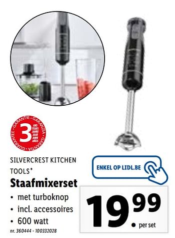 Promoties silvercrest kitchen tools staafmixerset - SilverCrest - Geldig van 18/10/2021 tot 23/10/2021 bij Lidl